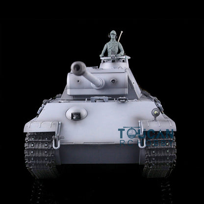 2.4G Henglong 1/16 Yellow 7.0 Plastic German Panther G RTR RC Tank Model 3879 Infrared Combating System Metal Barrel BB Smoke Unit