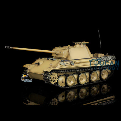 Henglong 1/16 Scale 7.0 Panther G 3879 RTR RC Tank Model FPV IR BB Unit 360 Degree Turret Smoke Metal Tracks Road Drive Idler Wheels Gearbox