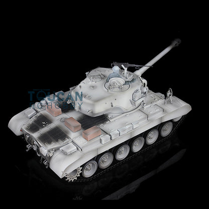 2.4G Henglong 1/16 Snow 7.0 Customized M26 RTR RC Tank 3838 Metal Tracks Road Driving Wheels 360 Degree Turret Rotation BB Unit
