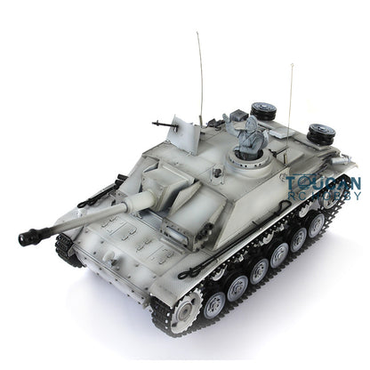 2.4G Henglong 1/16 Scale 7.0 Plastic German Stug III RTR RC Tank Model 3868 Remote Control Vehicle Metal Barrel Infrared Combating System