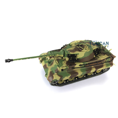 2.4G Henglong 1/16 Yellow 7.0 Upgraded King Tiger RTR RC Tank 3888A Metal Barrel Tracks Sprocket Wheels Infrared Combating System