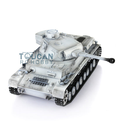 2.4G Henglong 1/16 Snow 7.0 Upgraded Panzer IV F2 RTR RC Tank 3859 Metal Tracks Sprocket Wheels Barrel Infrared Combating System