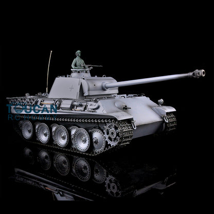 2.4G Henglong 1/16 Yellow 7.0 Plastic German Panther G RTR RC Tank Model 3879 Infrared Combating System Metal Barrel BB Smoke Unit