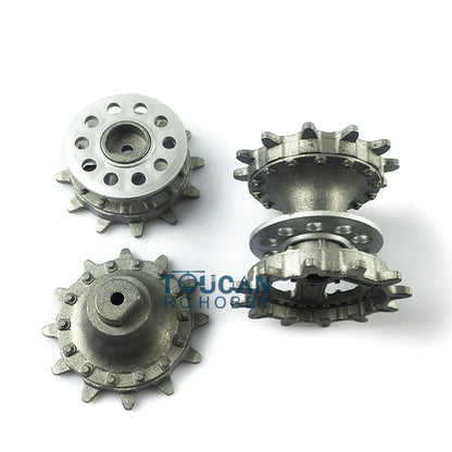 Metal Paired Single Linkages Tracks Sprockets Idlers Upper Hull Guard Plate Net For HL 1/16 Scale Russian T90 RC Tank 3938 Model