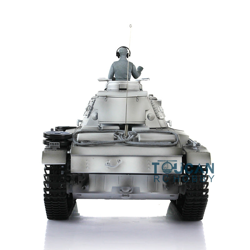 Henglong 1/16 Snow 7.0 Customized Panzer III L RTR RC Tank 3848 Metal Tracks Road Wheels 360 Degree Turret Rotation Infrared Combating System