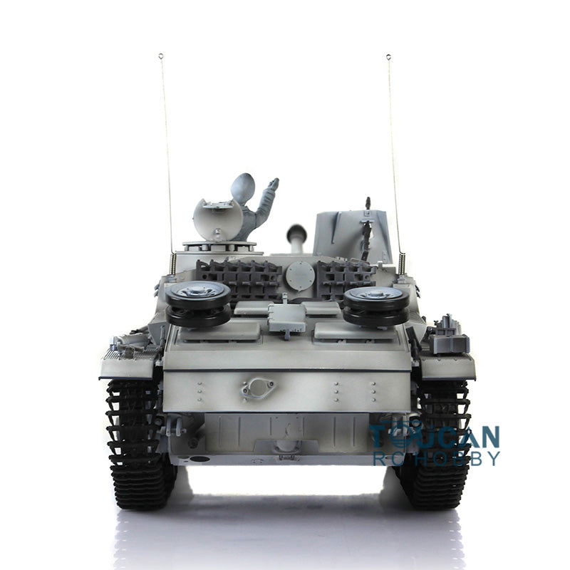 2.4G Henglong 1/16 Scale 7.0 Plastic German Stug III RTR RC Tank Model 3868 Remote Control Vehicle Metal Barrel Infrared Combating System