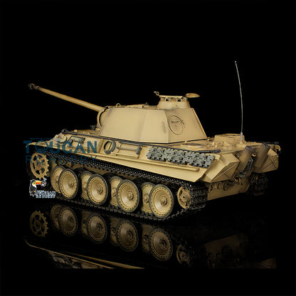 Henglong 1/16 Scale 7.0 Panther G 3879 RTR RC Tank Model FPV IR BB Unit 360 Degree Turret Smoke Metal Tracks Road Drive Idler Wheels Gearbox
