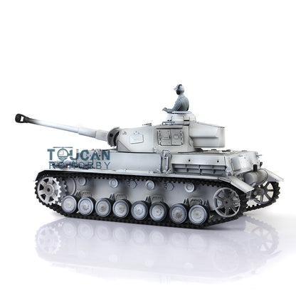 2.4G Henglong 1/16 Snow 7.0 Upgraded Panzer IV F2 RTR RC Tank 3859 Metal Tracks Sprocket Wheels Barrel Infrared Combating System