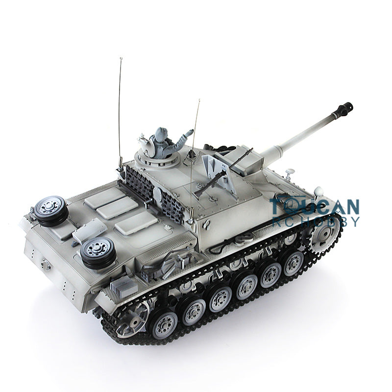 2.4G Henglong 1/16 Scale 7.0 Plastic German Stug III RTR RC Tank Model 3868 Remote Control Vehicle Metal Barrel Infrared Combating System