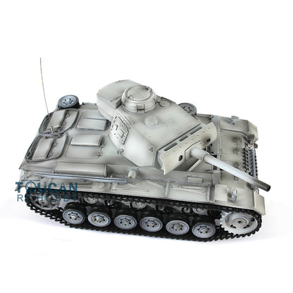2.4G Henglong 1/16 Snow 7.0 Upgraded Panzer III L RTR RCC Radio Control Tank 3848 Metal Tracks Sprocket Wheels Infrared Combating System