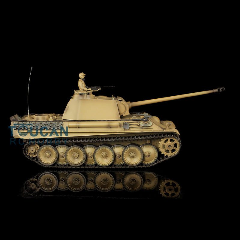 Henglong 1/16 TK7.0 Plastic German Panther G 3879 RTR RC Tank Model with Infrared Combat Smoke BB Unit