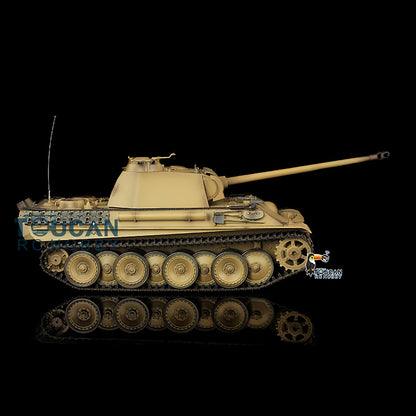 Henglong 1/16 Scale 7.0 Panther G 3879 RTR RC Tank Model FPV IR BB Unit 360 Degree Turret Smoke Metal Tracks Road Drive Idler Wheels Gearbox