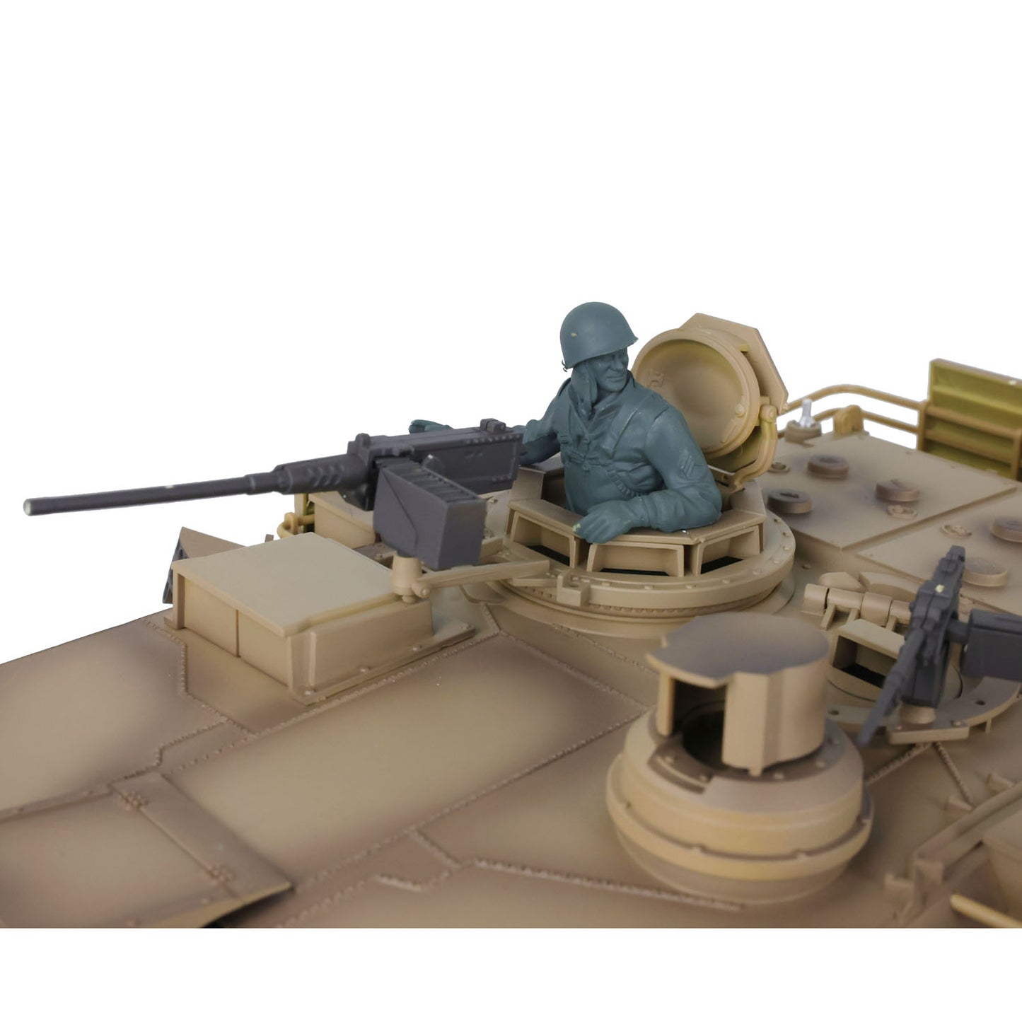 Henglong 1/16 7.0 3918 Abrams M1A2 RTR RC Tank Openable Hatch Rotatable Panoramic Sight BB IR Smoke Metal Wheels Tracks Gearbox
