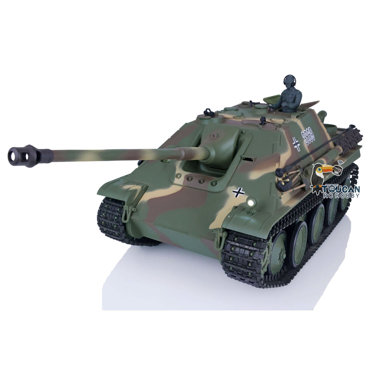 Henglong 1/16 7.0 Plastic Jadpanther FPV RTR RC Radio Control Tank 3869 Steel Gearbox Infrared Combating Smoking System BB