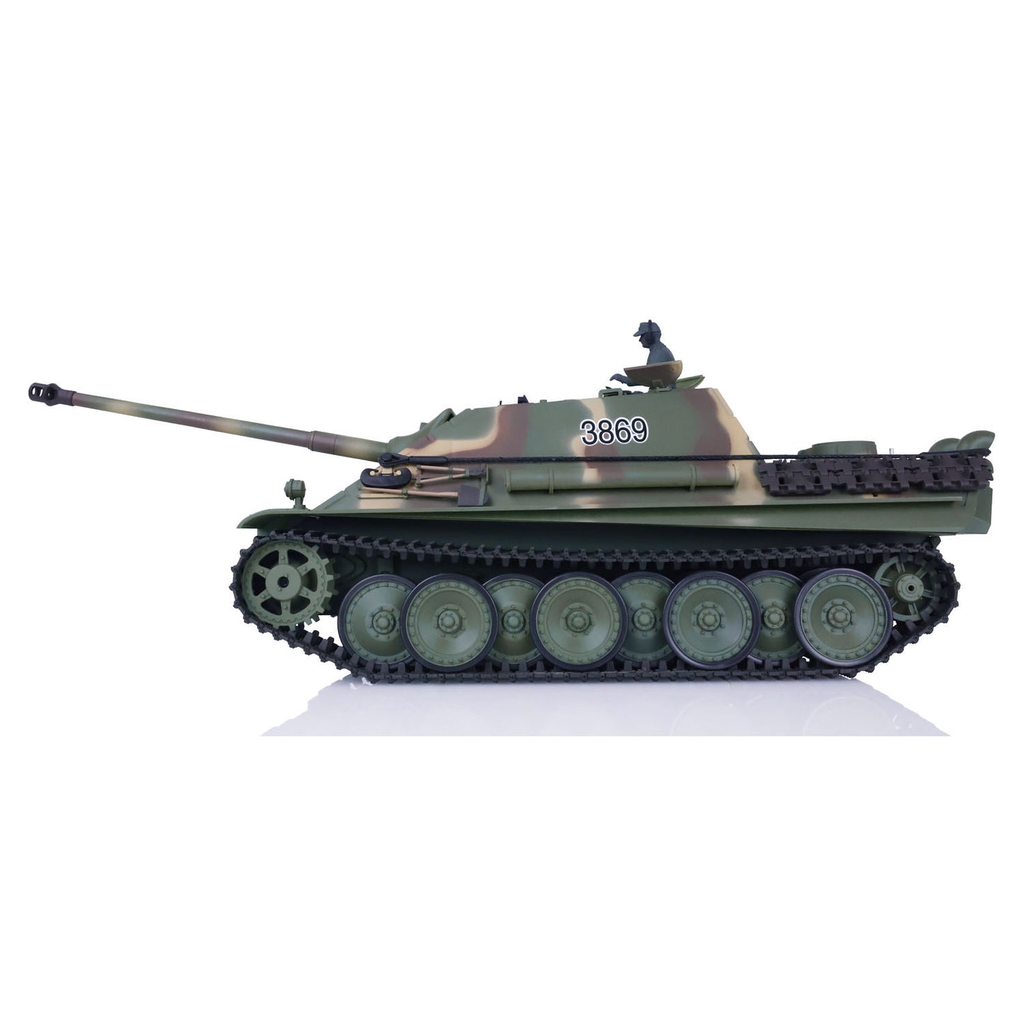 Henglong 1/16 7.0 Plastic Jadpanther 3869 RTR RC Tank FPV Infrared Combating System BB Shooting Smoke Unit Steel Gearbox Metal Barrel