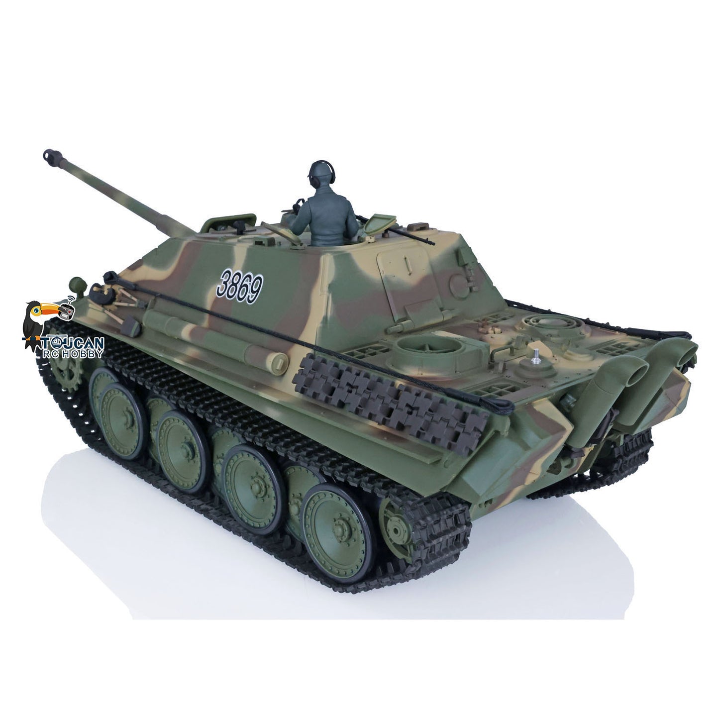 2.4G Henglong 1/16 Scale 7.0 Plastic Jadpanther RTR RC Tank Radio Control 3869 Infrared Combating System Metal Barrel BB Unit