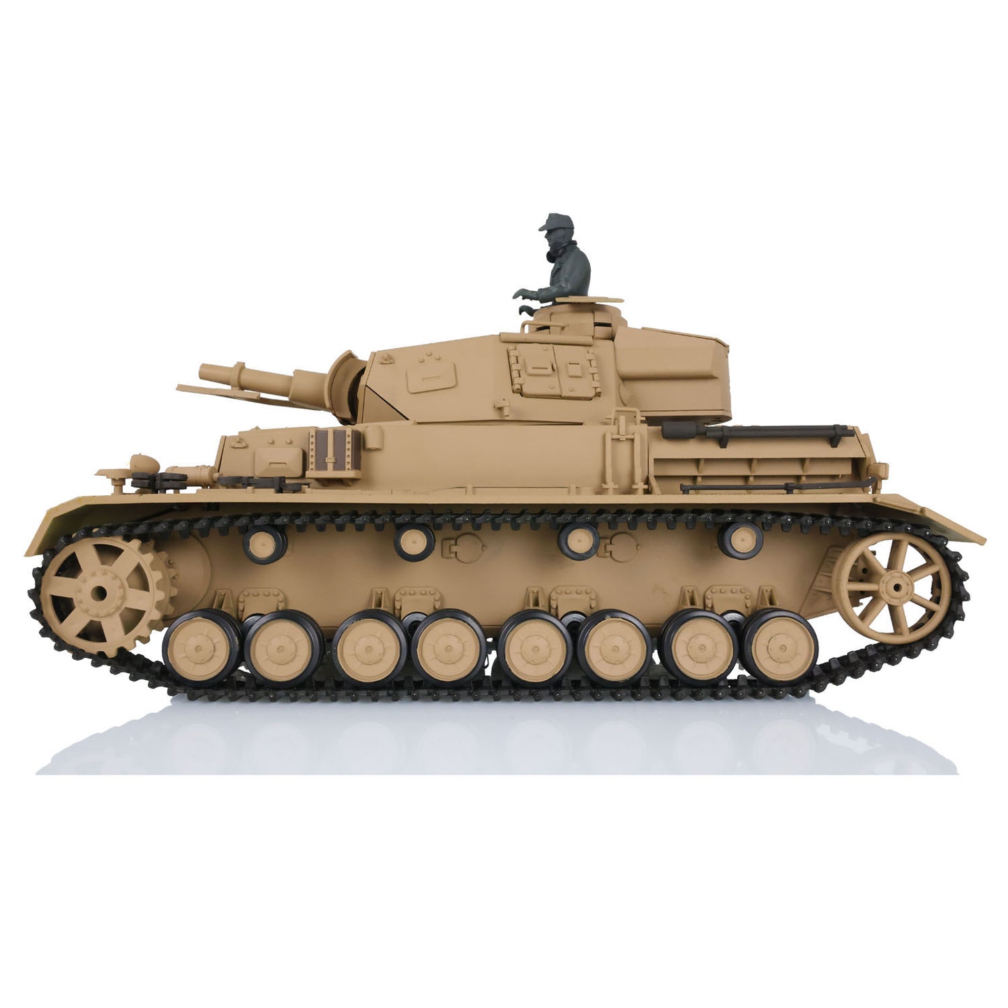 US Warehouse 2.4G Henglong 1/16 7.0 Plastic 3858 German Panzer IV F RTR RC Tank Model Smoke BB IR Sound Light Metal Barrel