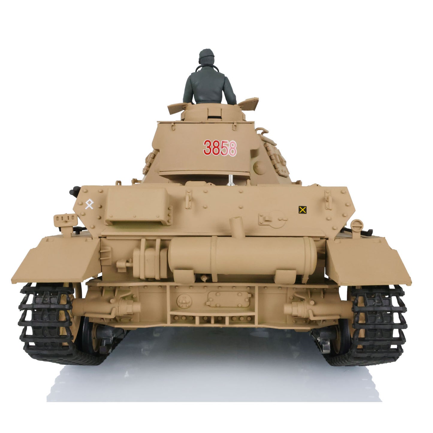US Warehouse 2.4G Henglong 1/16 7.0 Plastic 3858 German Panzer IV F RTR RC Tank Model Smoke BB IR Sound Light Metal Barrel