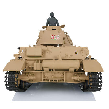 US Warehouse 2.4G Henglong 1/16 7.0 Plastic 3858 German Panzer IV F RTR RC Tank Model Smoke BB IR Sound Light Metal Barrel