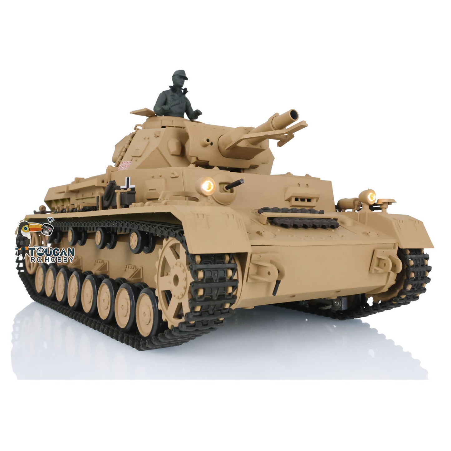 Henglong 1/16 7.0 Plastic FPV Panzer IV F2/Panzer IV F RC Tank 3859 Metal Steel Driving Gearbox 360 Degree Turret Rotation Infrared Combating System