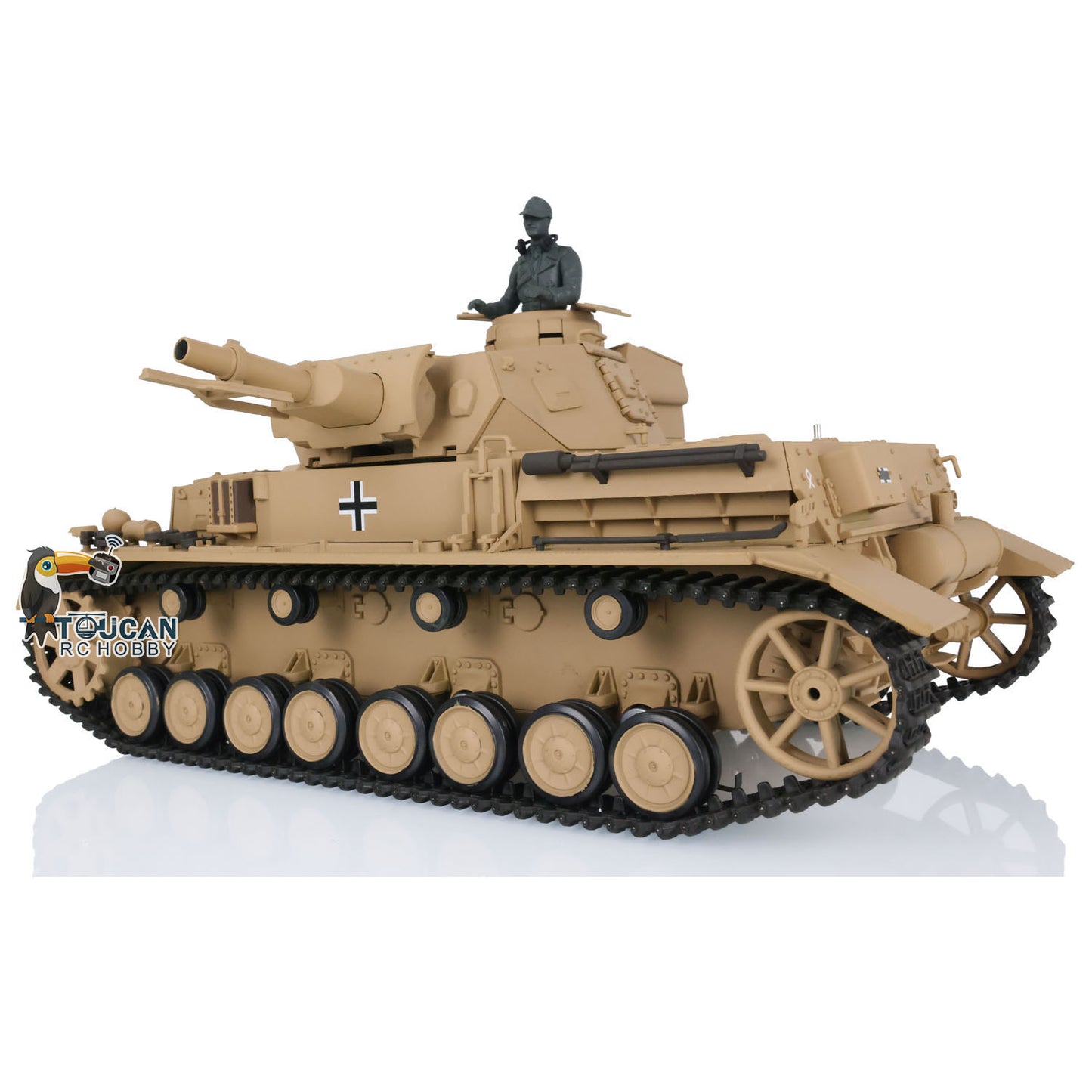 2.4G Henglong 1/16 7.0 Plastic German Panzer IV F2/Panzer IV F RTR RC Tank 3859 360 Degree Turret Rotation Infrared Combating System