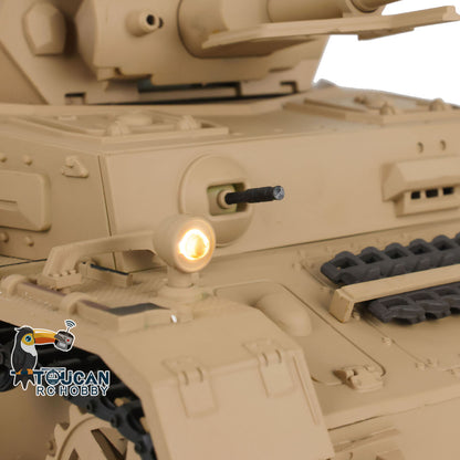 2.4G Henglong 1/16 7.0 Plastic German Panzer IV F2/Panzer IV F RTR RC Tank 3859 360 Degree Turret Rotation Infrared Combating System