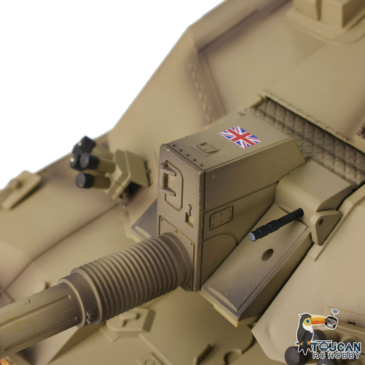 Henglong 1/16 TK7.0 Customize 3908 Challenger II RTR RC Tank with IR BB Smoke FPV 360 Degrees Turret Metal Tracks Road Drive Idler Wheels