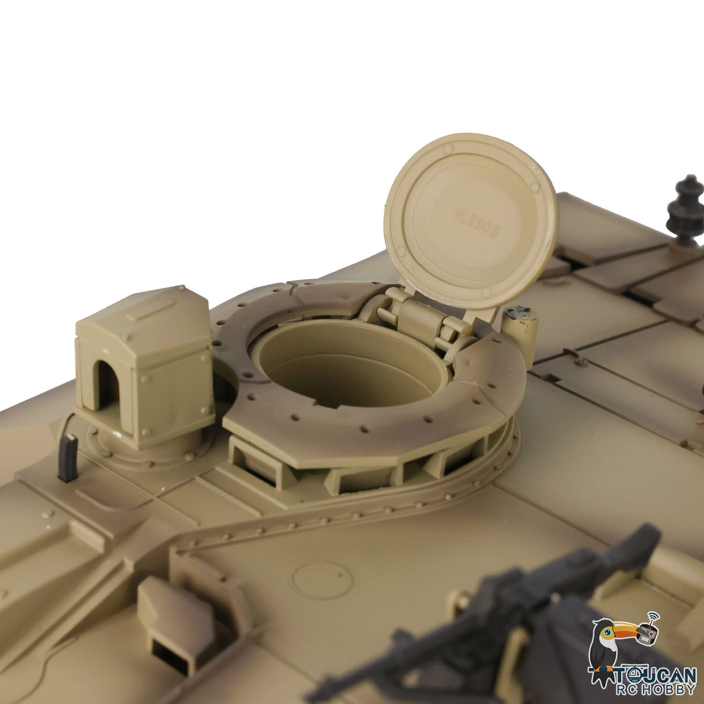 2.4G Henglong 1/16 7.0 Challenger II 3908 RTR RC Tank Military Vehicle BB IR Smoke Sound 360 Degree Turret Metal Tracks Drive Road Idler Wheels
