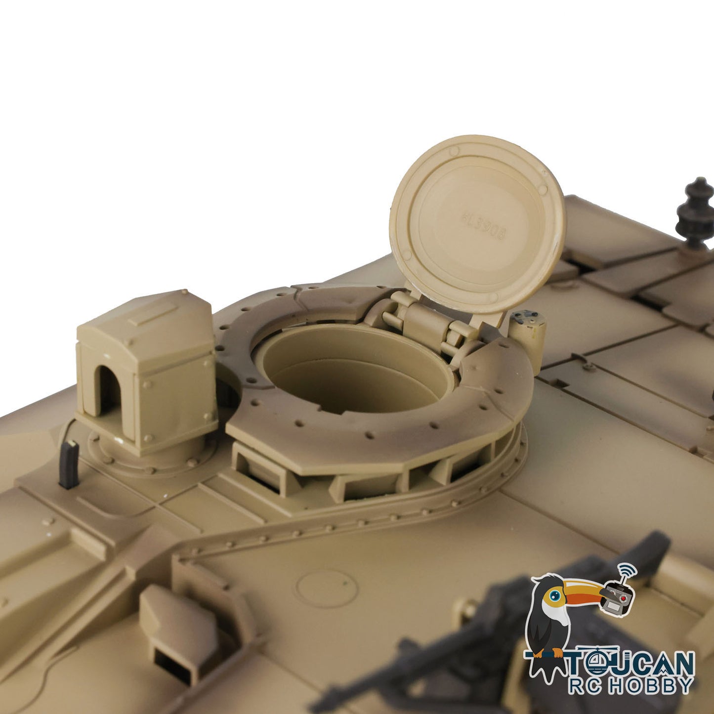 Henglong 1/16 7.0 Upgraded Challenger II 3908 RTR RC Tank Military Vehicle BB IR Smoke 340 Degree Turret Metal Tracks Drive Idler Wheels