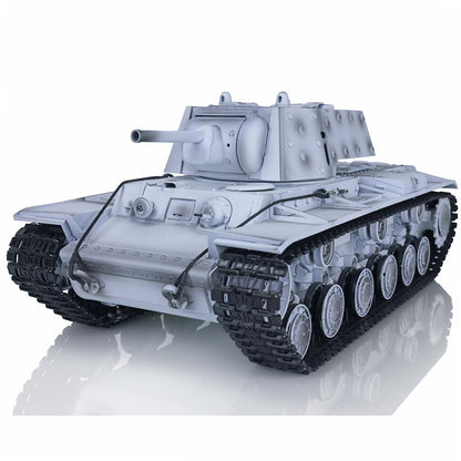2.4G Henglong 1/16 7.0 Upgraded Soviet KV-1 3878 RTR RC Tank BB IR Light Sound Smoke 340 Degree Turret Metal Drive Idler Wheels Tracks Gearbox