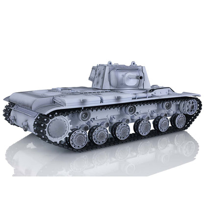 2.4G Henglong 1/16 7.0 Upgraded Soviet KV-1 3878 RTR RC Tank BB IR Light Sound Smoke 340 Degree Turret Metal Drive Idler Wheels Tracks Gearbox