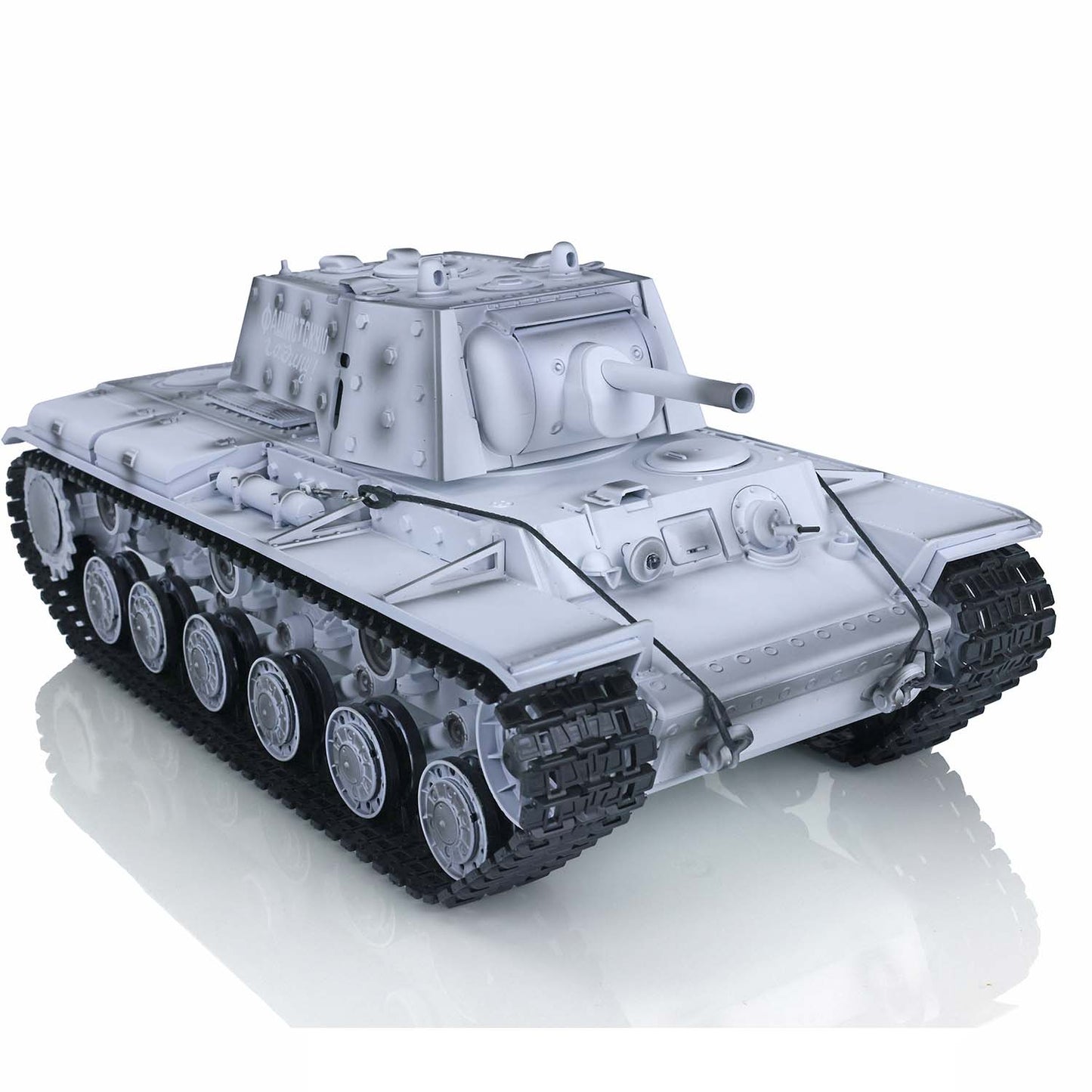 2.4G Henglong 1/16 7.0 Upgraded Soviet KV-1 3878 RTR RC Tank BB IR Light Sound Smoke 340 Degree Turret Metal Drive Idler Wheels Tracks Gearbox