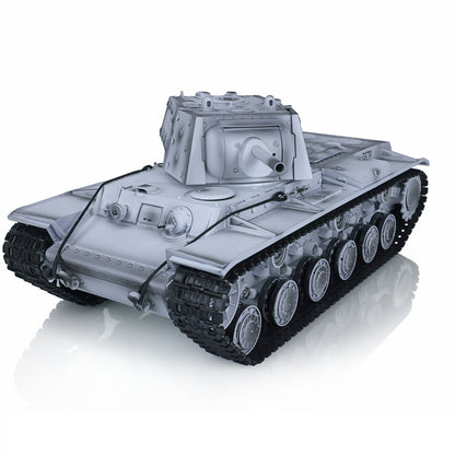 2.4G Henglong 1/16 7.0 Upgraded Soviet KV-1 3878 RTR RC Tank BB IR Light Sound Smoke 340 Degree Turret Metal Drive Idler Wheels Tracks Gearbox