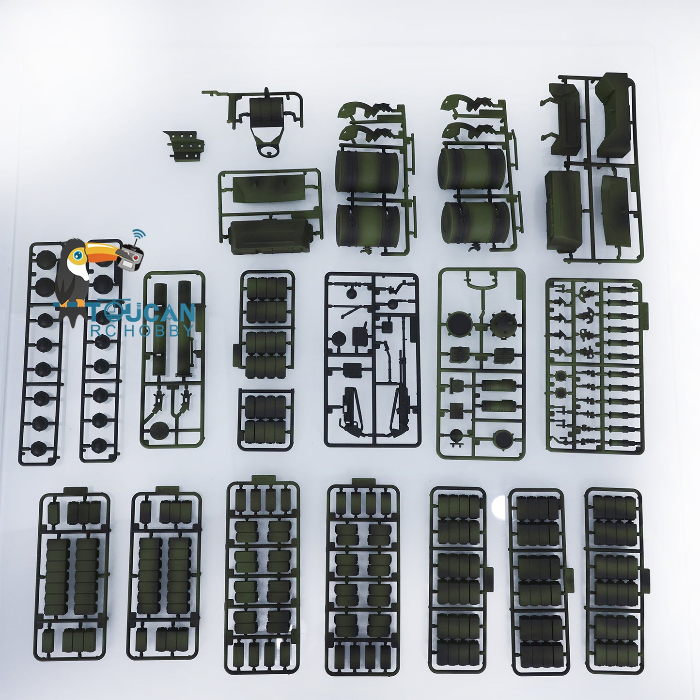 Heng Long Plastic Sprockets Road Wheels Idlers Telescopic Barrel Accessories Package For 3939 Russian T72 RC Tank Vehicle Model