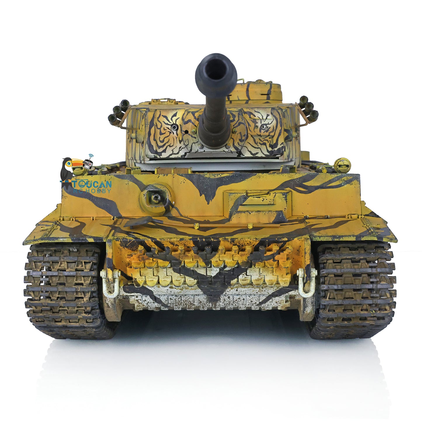 German Tiger I RC Tank 1/16 Heng Long Upgrade 7.0 FPV 3818 Metal Tracks Sprocket Wheels Barrel Recoil Manual Spray Tanks Infrared Combating System