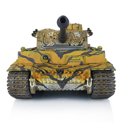1/16 7.0 Plastic Henglong Tiger I 3818 RC Tank FPV BB IR 360 Degree Turret Metal Barrel Recoil Steel Gearbox Smoke Manual Spray Collection Model