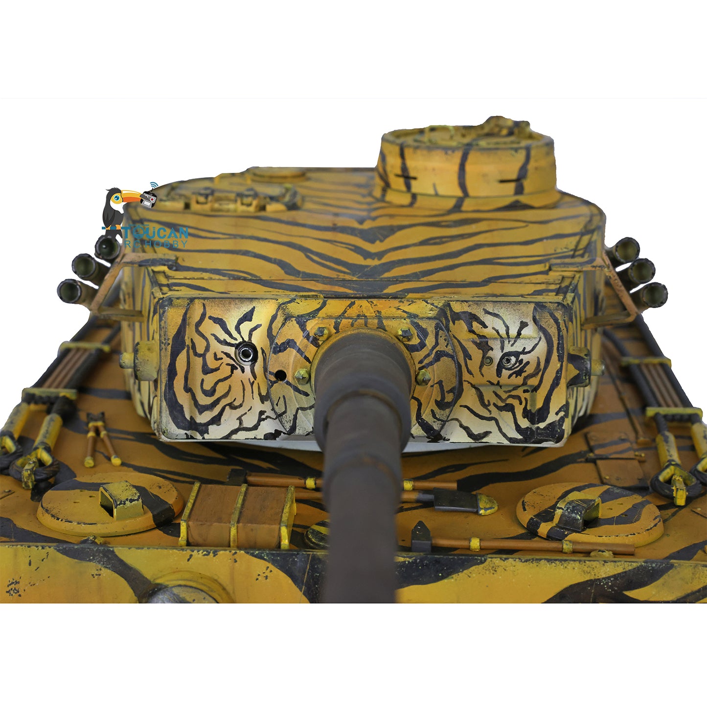 German Tiger I RC Tank 1/16 Heng Long Upgrade 7.0 FPV 3818 Metal Tracks Sprocket Wheels Barrel Recoil Manual Spray Tanks Infrared Combating System