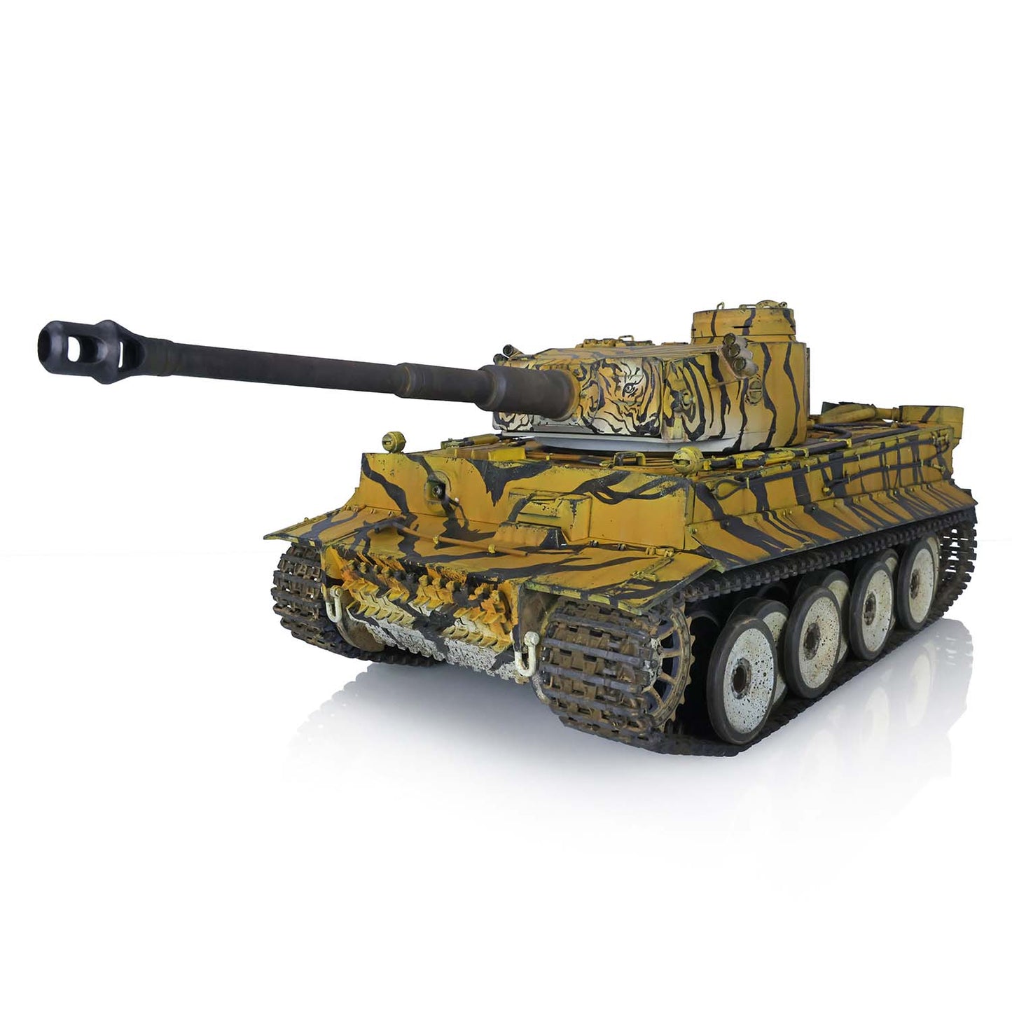1/16 7.0 Plastic Henglong Tiger I 3818 RC Tank FPV BB IR 360 Degree Turret Metal Barrel Recoil Steel Gearbox Smoke Manual Spray Collection Model