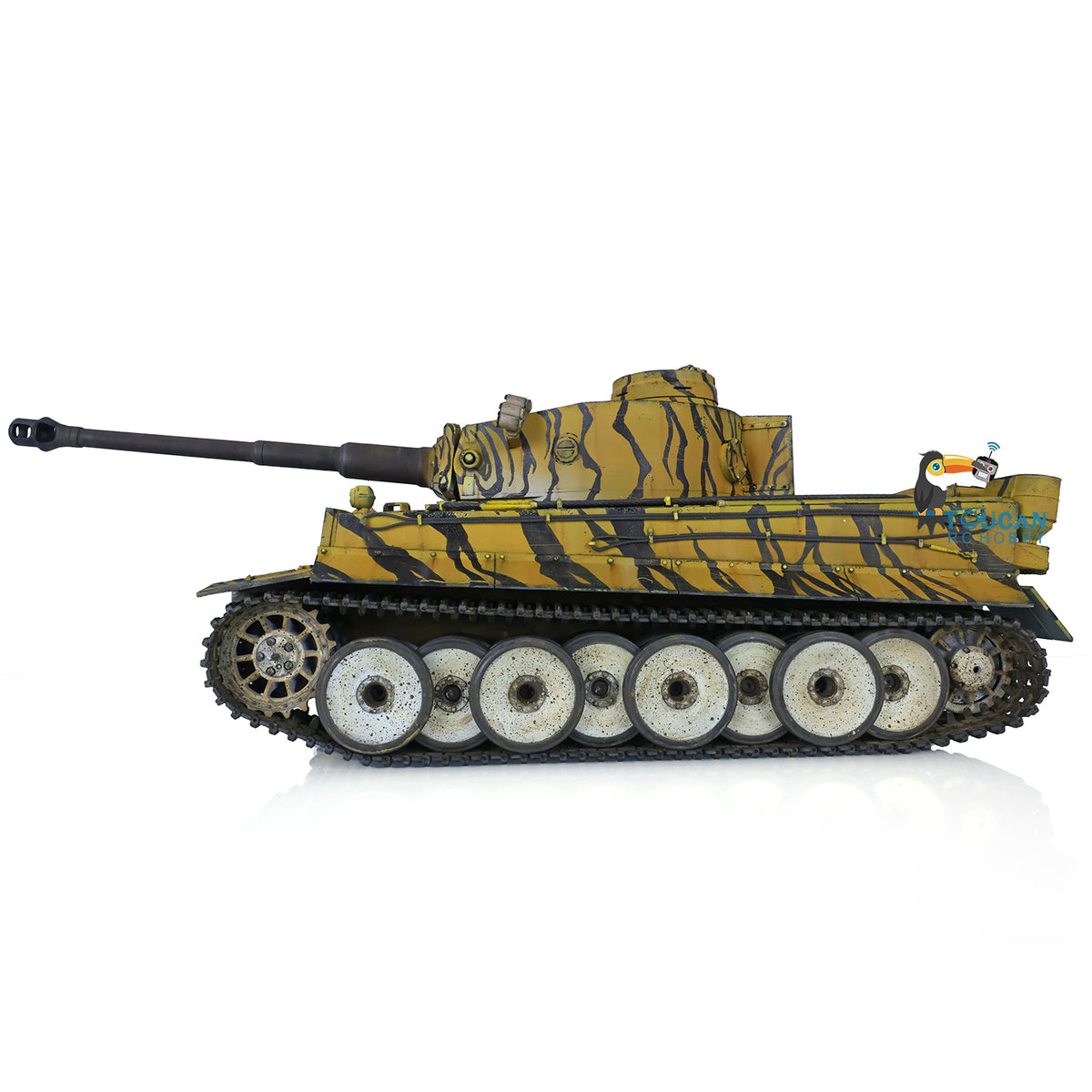 Henglong 1/16 TK7.0 Plastic German Tiger I RTR RC Tank 3818 with BB IR FPV 360 Degrees Turret Metal Barrel Recoil Steel Gearbox Smoke