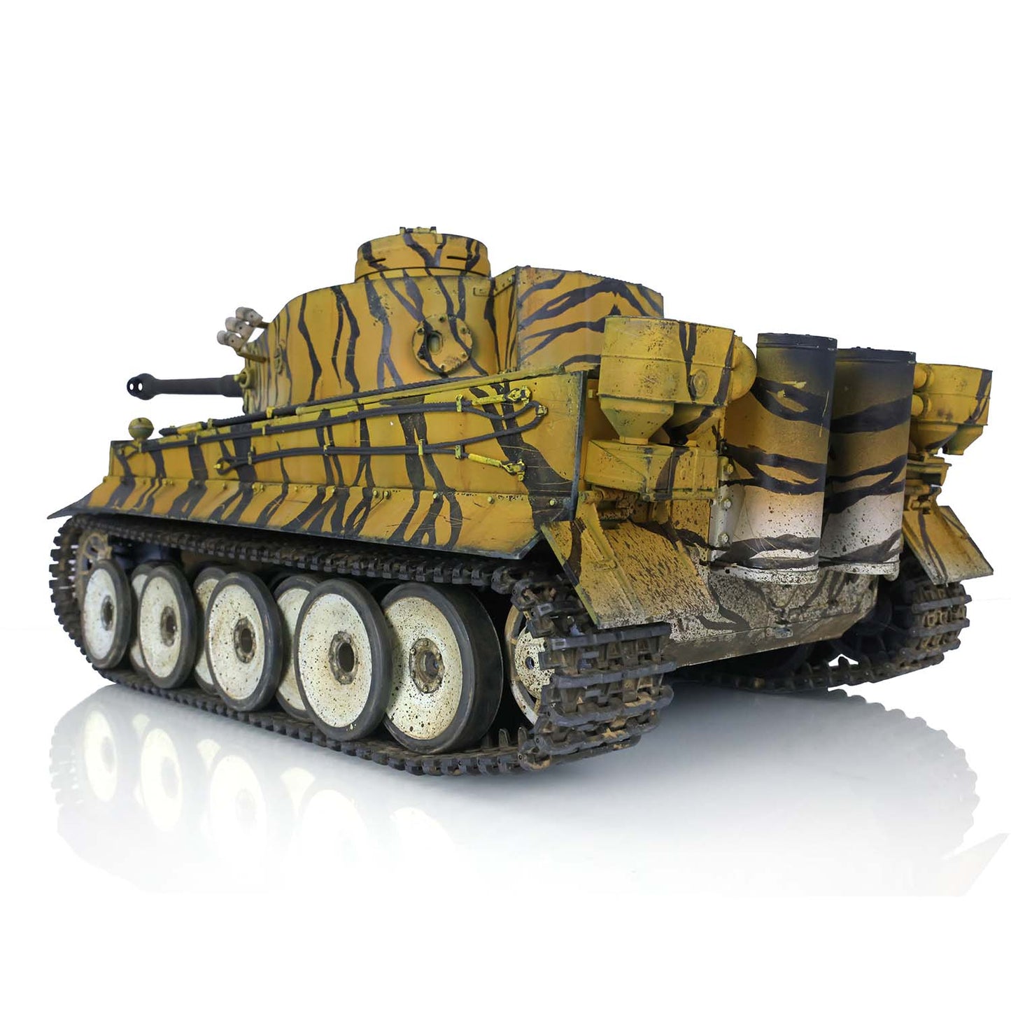1/16 7.0 Plastic Henglong Tiger I 3818 RC Tank FPV BB IR 360 Degree Turret Metal Barrel Recoil Steel Gearbox Smoke Manual Spray Collection Model