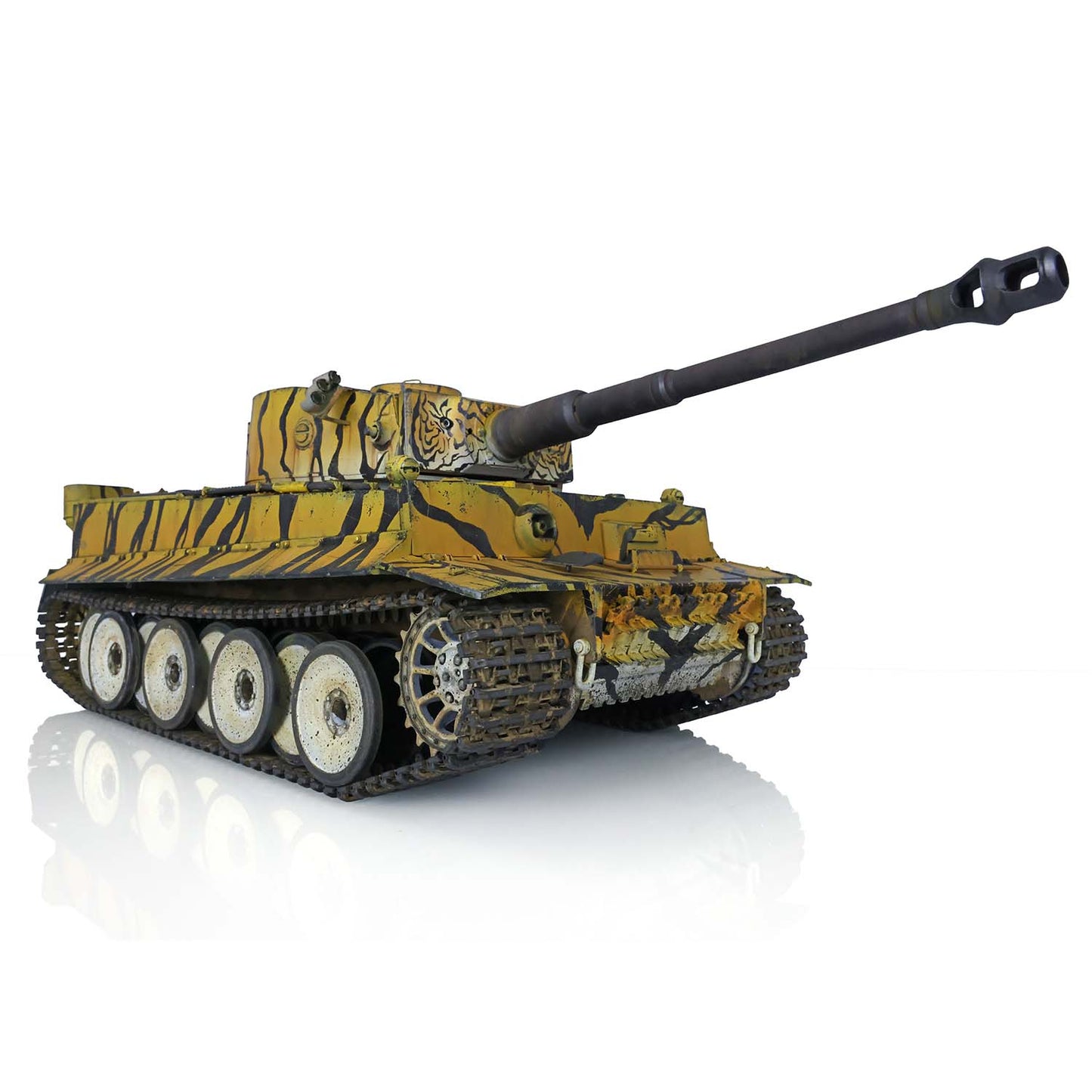 1/16 7.0 Plastic Henglong Tiger I 3818 RC Tank FPV BB IR 360 Degree Turret Metal Barrel Recoil Steel Gearbox Smoke Manual Spray Collection Model
