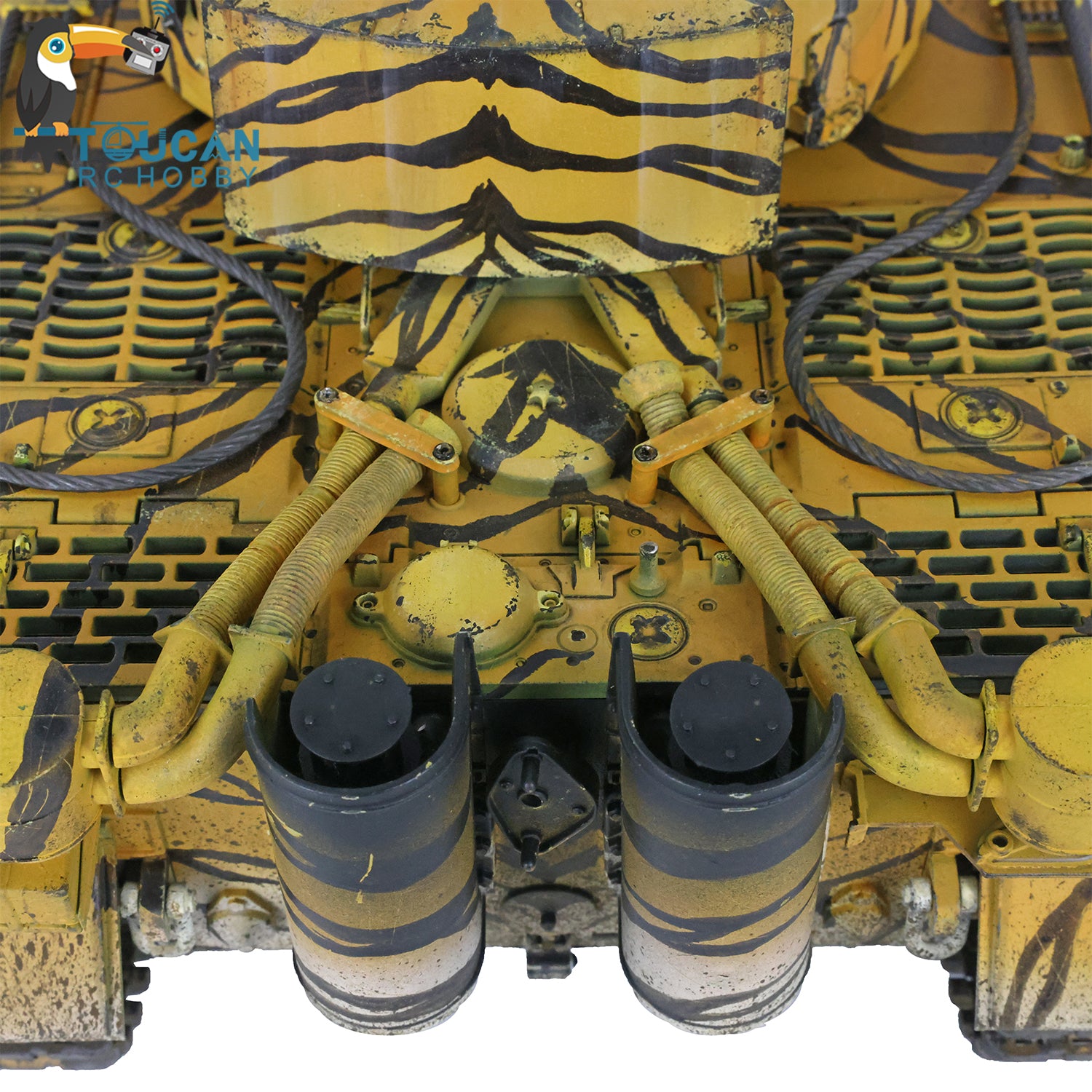 Henglong 1/16 TK7.0 Plastic German Tiger I RTR RC Tank 3818 with BB IR FPV 360 Degrees Turret Metal Barrel Recoil Steel Gearbox Smoke