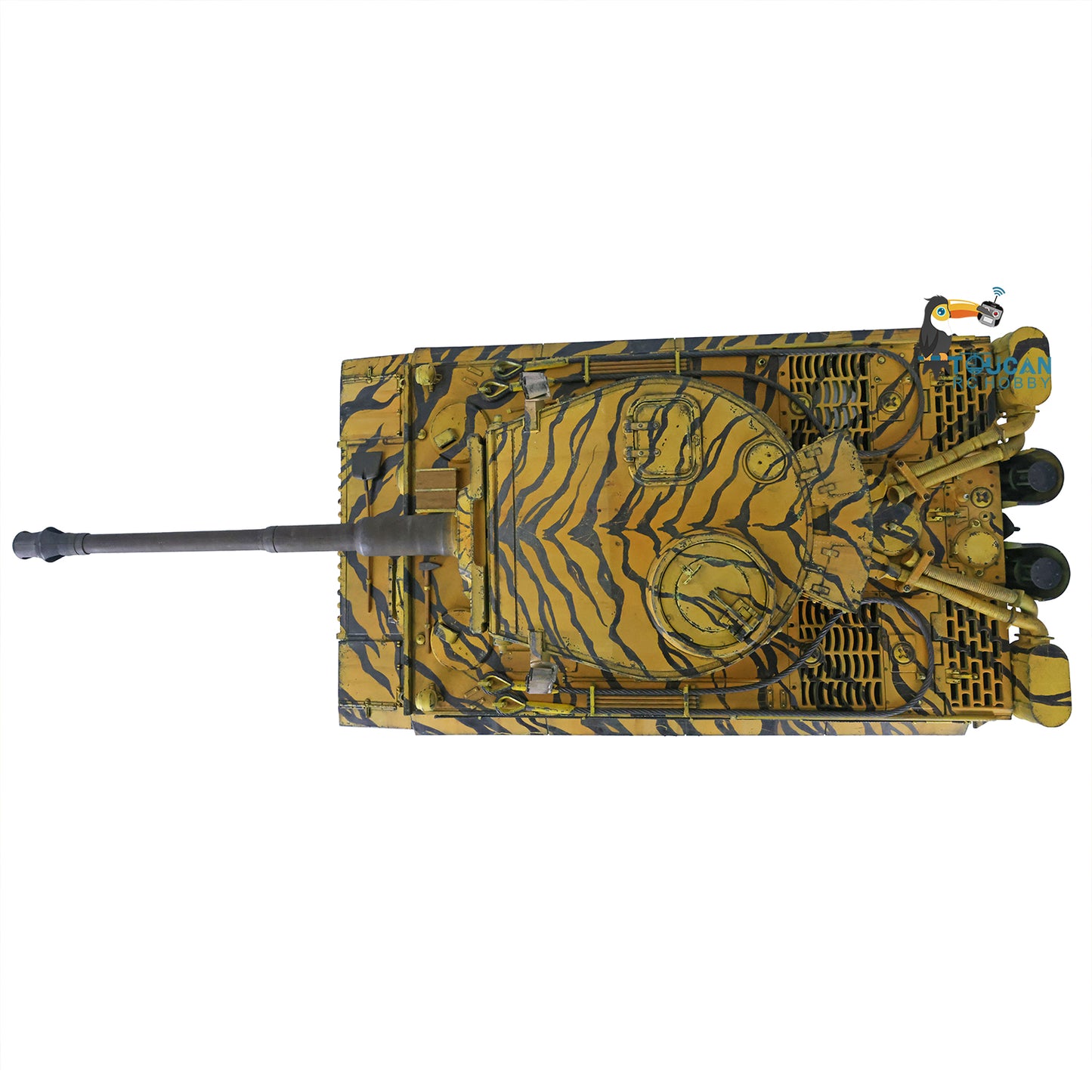 German Tiger I RC Tank 1/16 Heng Long Upgrade 7.0 FPV 3818 Metal Tracks Sprocket Wheels Barrel Recoil Manual Spray Tanks Infrared Combating System