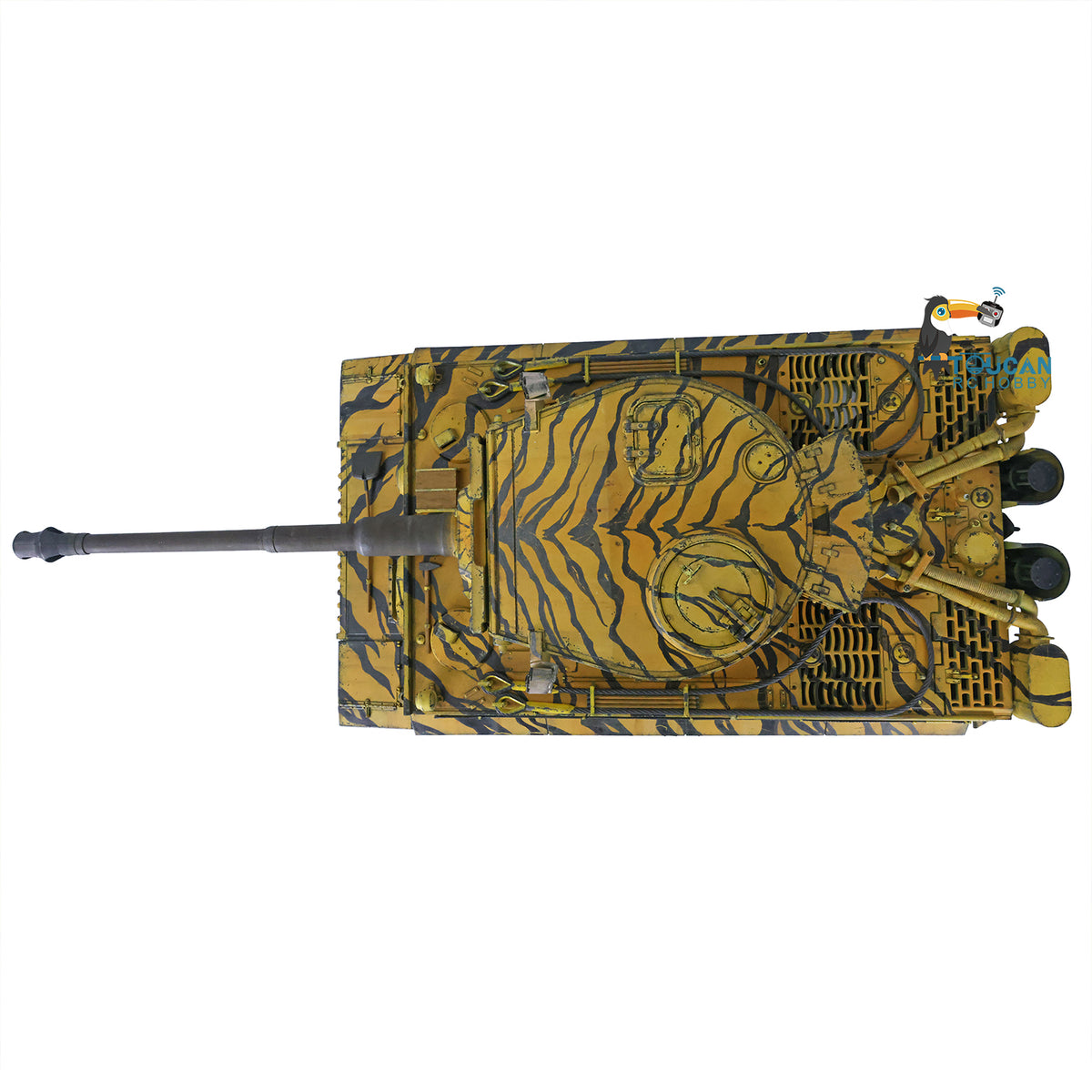 Henglong 1/16 TK7.0 3818 Tiger I RTR RC Tank with FPV 360 Degrees Turret Barrel Recoil Smoke 