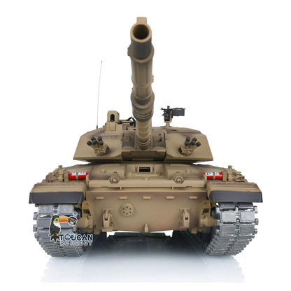 Henglong 1/16 7.0 Upgraded Challenger II 3908 RTR RC Tank Military Vehicle BB IR Smoke 340 Degree Turret Metal Tracks Drive Idler Wheels