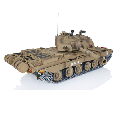 Henglong 1/16 7.0 Upgraded Challenger II 3908 RTR RC Tank Military Vehicle BB IR Smoke 340 Degree Turret Metal Tracks Drive Idler Wheels