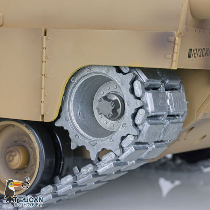 US Stock 2.4Ghz Henglong 1/16 TK7.0 Upgraded M1A2 Abrams RTR RC Tank Model 3918 340 Degrees Turret Metal Tracks Gearbox Barrel Idler Sprocket Wheels