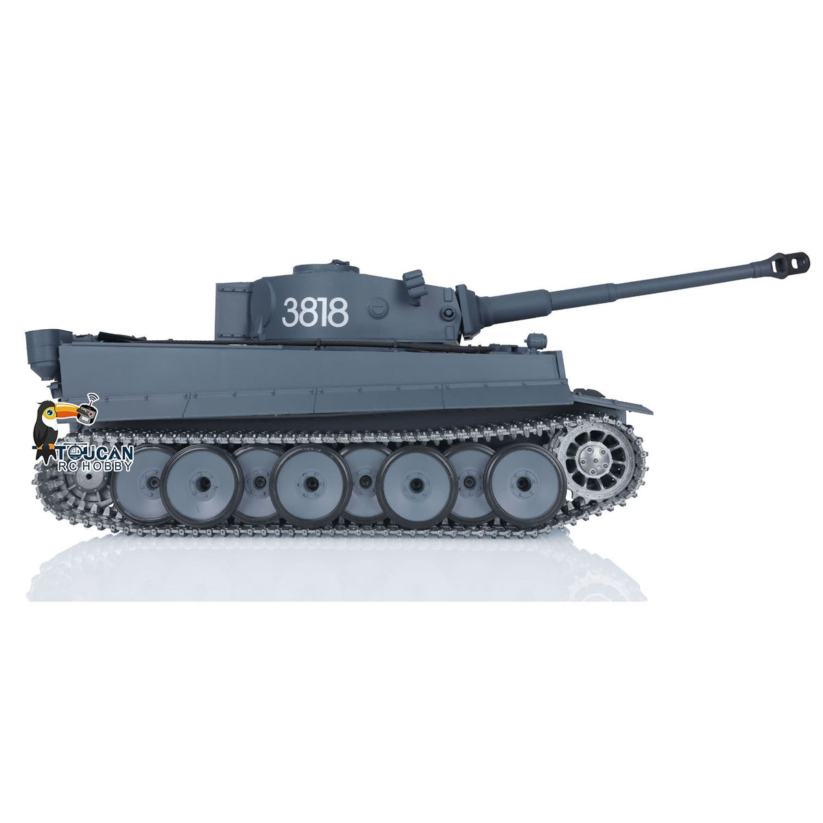 Henglong 1/16 TK7.0 Promotion Tiger I RC Tank 3818 with Barrel Recoil 360 Degrees Turret IR Smoke Metal Tracks Sprockets Idlers Wheels