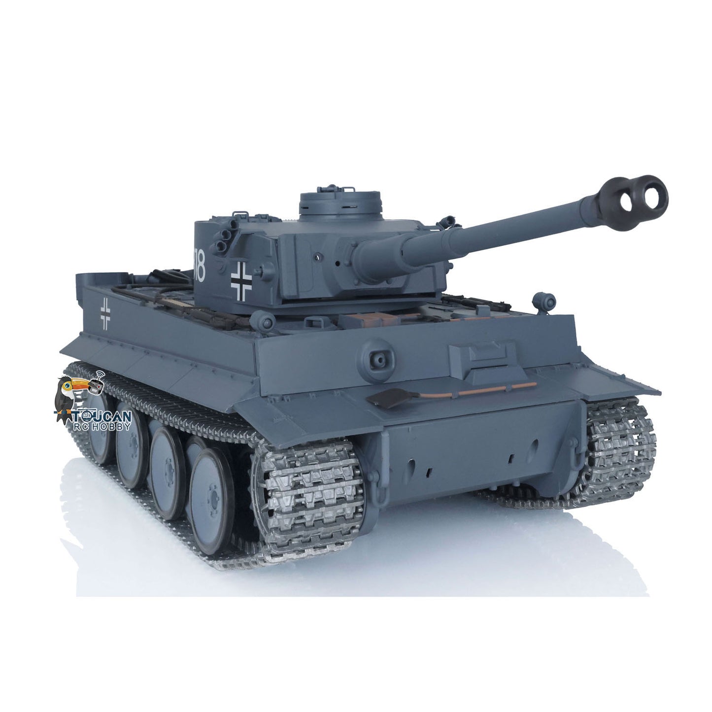 Henglong 1/16 7.0 Upgraded Metal Version German Tiger I RTR RC Tank 3818 Metal Tracks Sprocket wheels Infrared Combating Smoking System