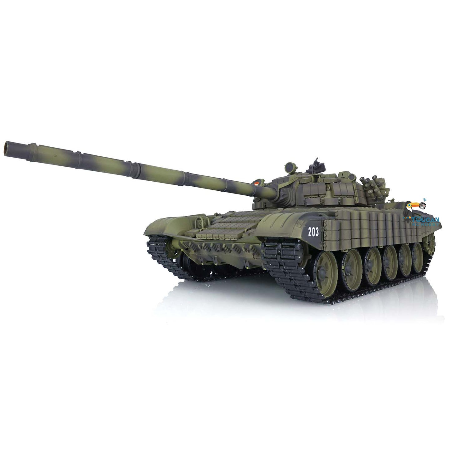 Henglong Military War RC Tank Model 1:16 TK7.0 Edition Russia T72 3939 360 Turret Installed Red Eyes With New Armor Idlers Sprockets